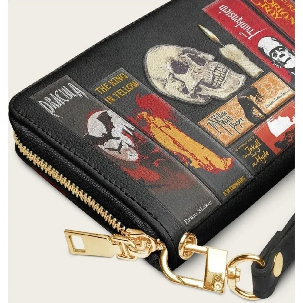This Codex of Gothic Tales Leather Wallet Horror Goth Halloween Literature New‎